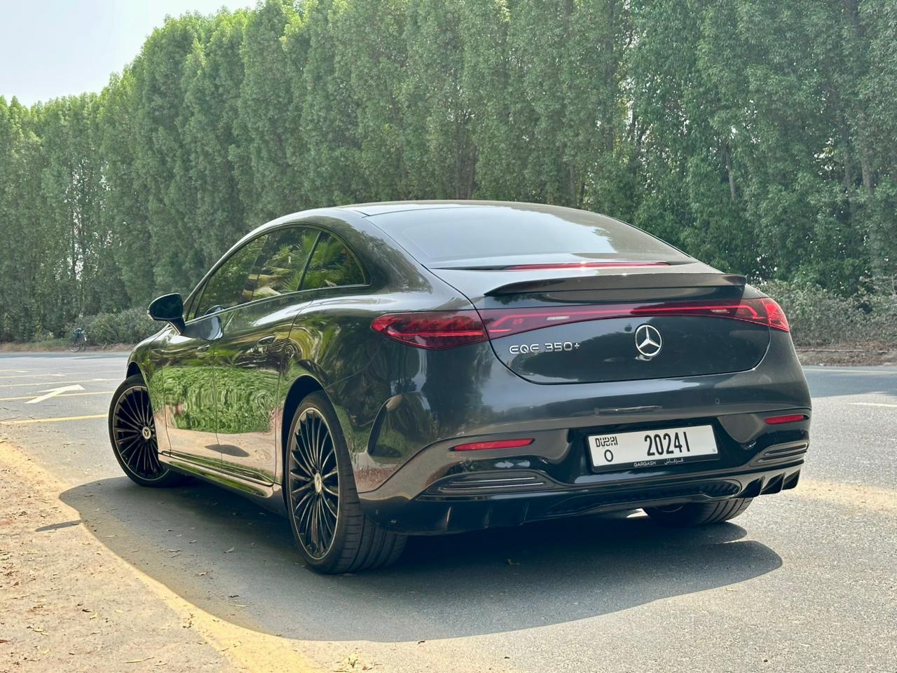 Black Mercedes Benz EQE 350+ 2024